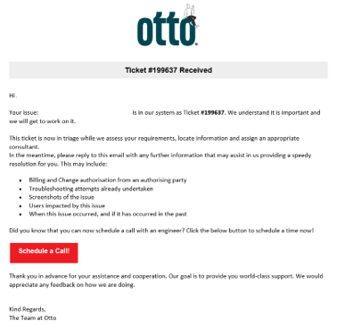 How To Lodge A Ticket With Otto It
