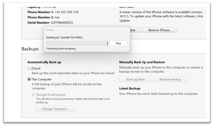 , How to back up your iPhone to your PC