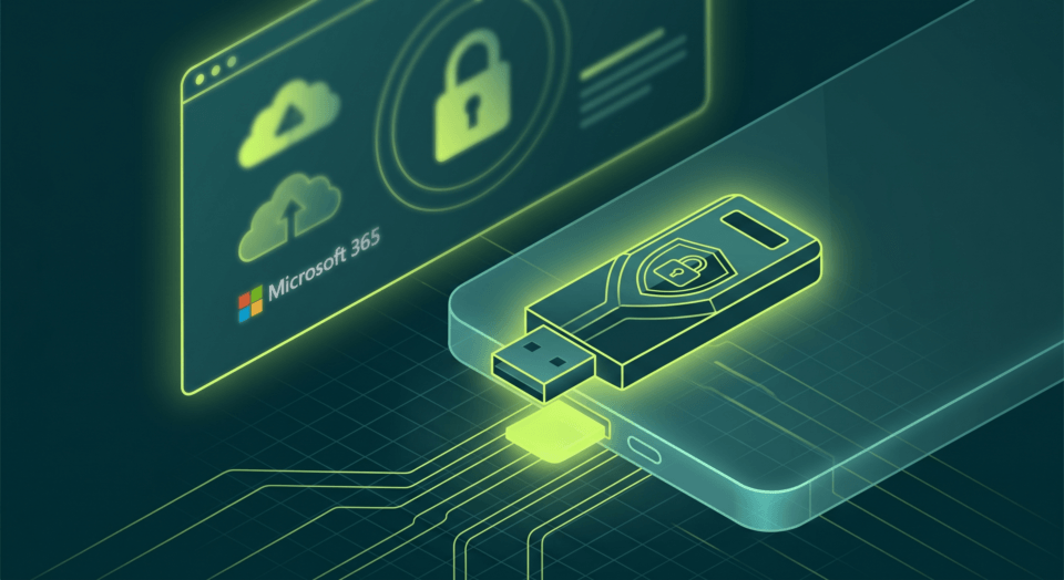 FIDO2 hardware security key for phishing-resistant MFA in Microsoft 365 — protects Australian businesses against AiTM phishing attacks